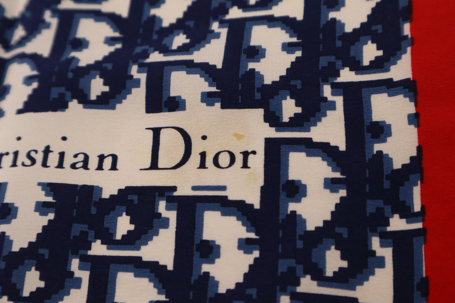 Dior Scarf in Blue Oblique 100% Silk