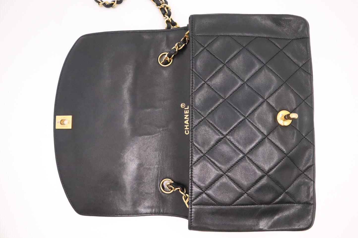 Chanel Diana in Black Leather