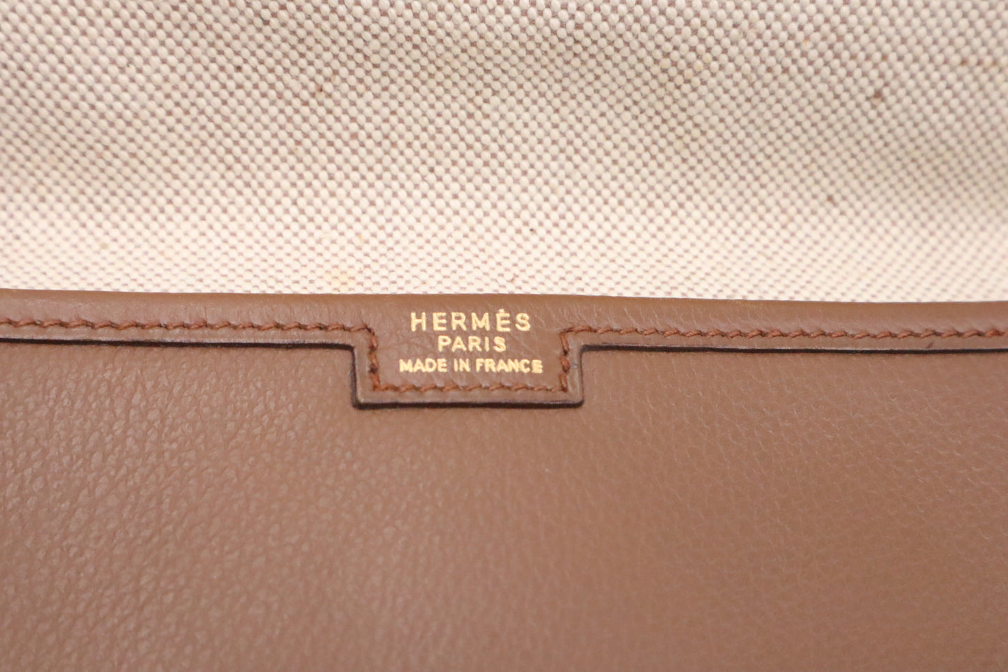 Hermes Jige Elan PM in Light Brown Leather