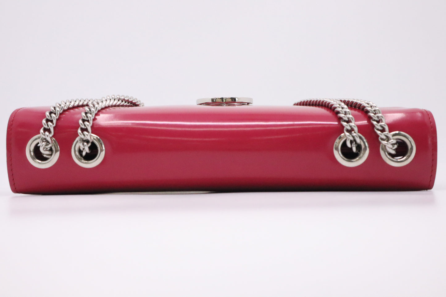 Gucci  Petunia Shoulder Bag in Fuchsia Patent Leather