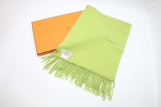 Hermes Scarf in Green Merino Wool