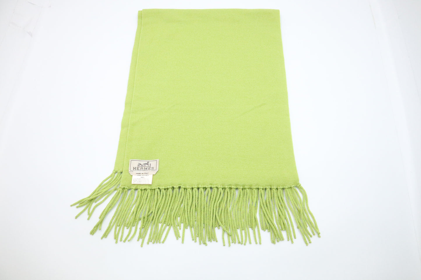 Hermes Scarf in Green Merino Wool