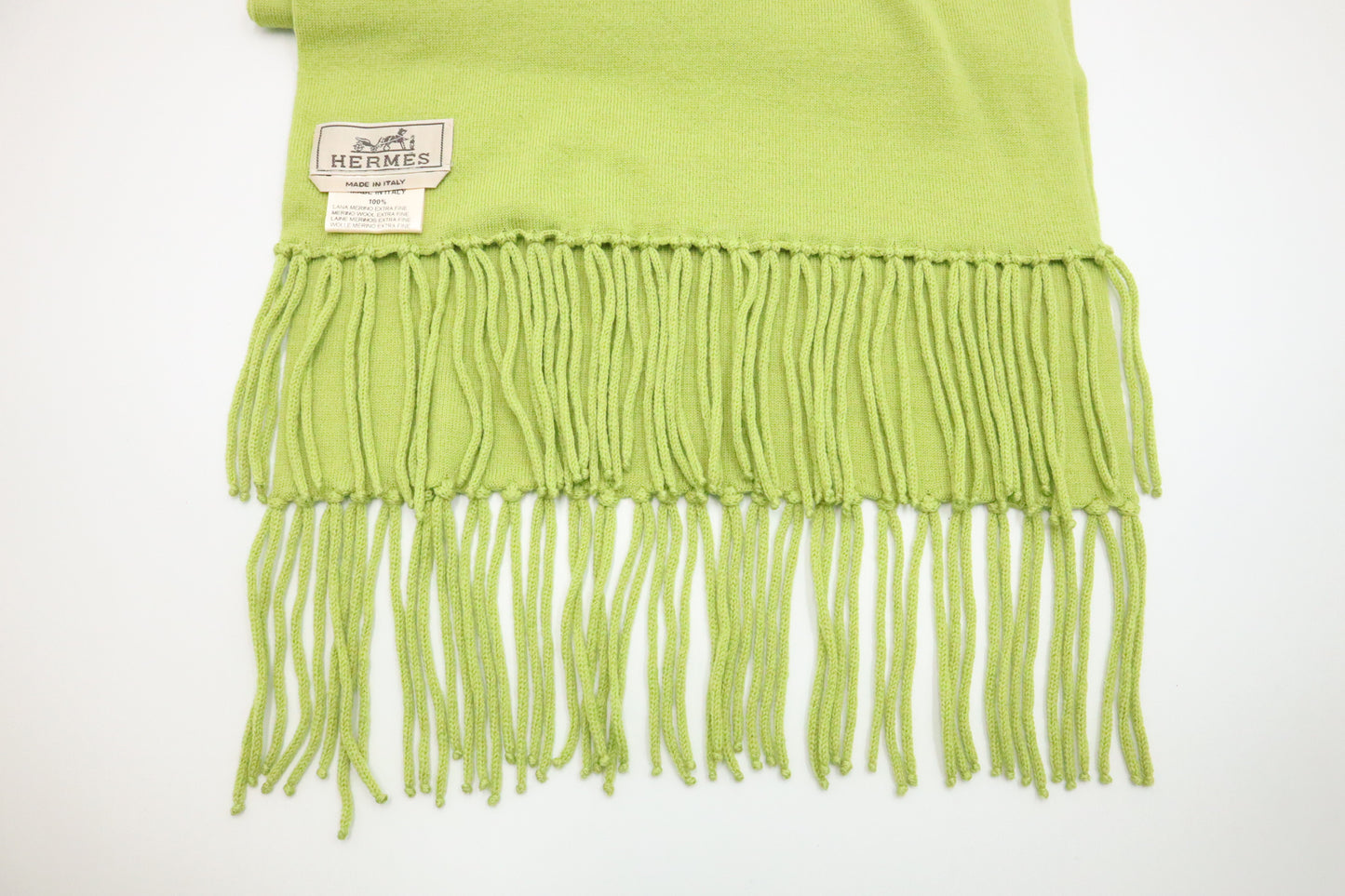 Hermes Scarf in Green Merino Wool