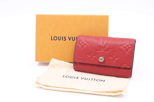 Louis Vuitton Key Case in Red Empreinte Leather