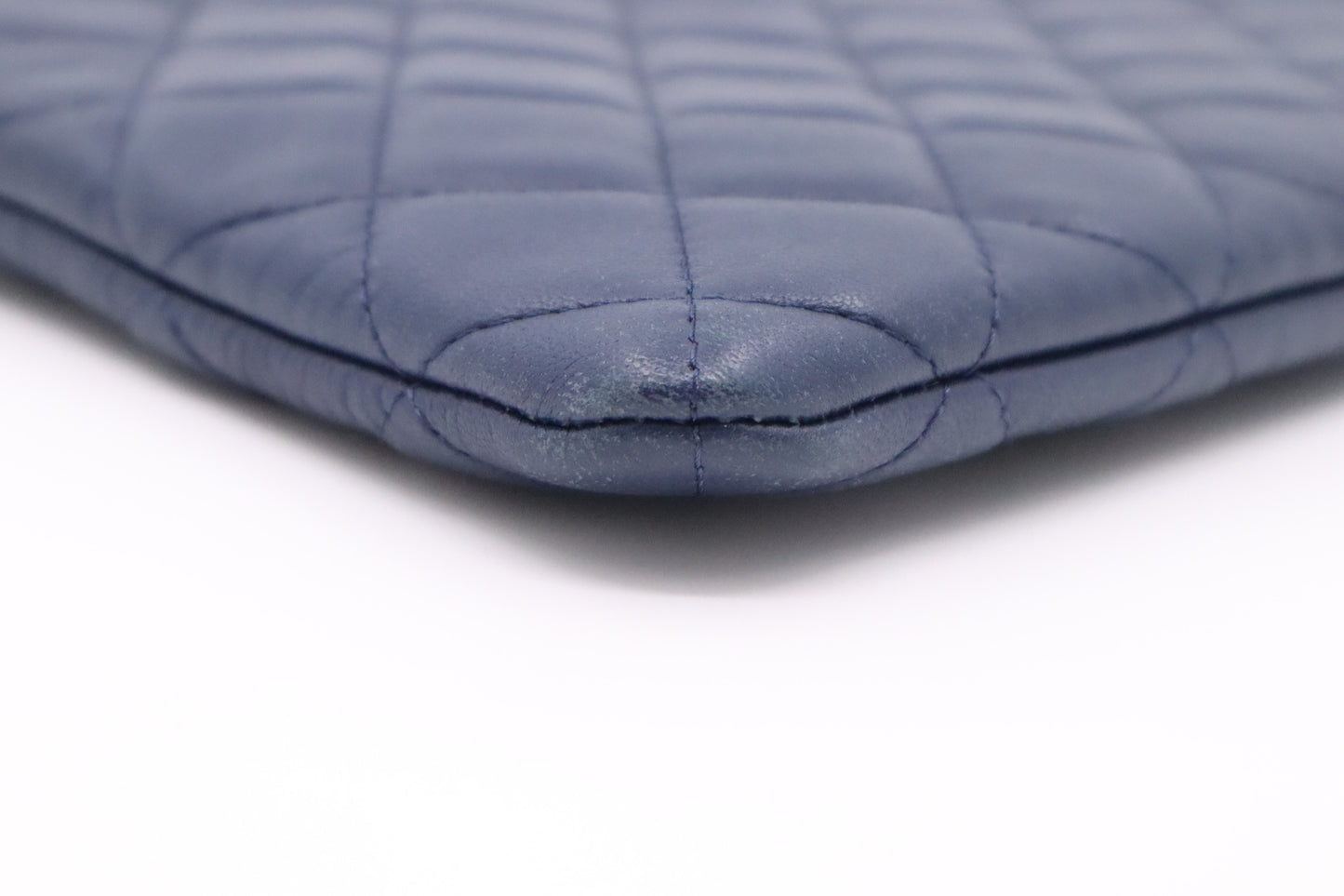 Chanel Clutch in Blue Matelassé Leather