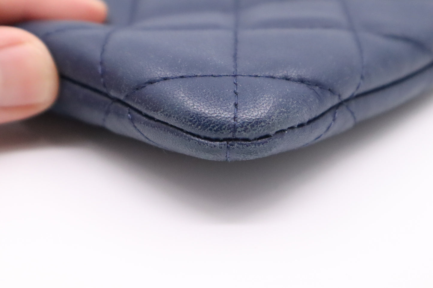Chanel Clutch in Blue Matelassé Leather