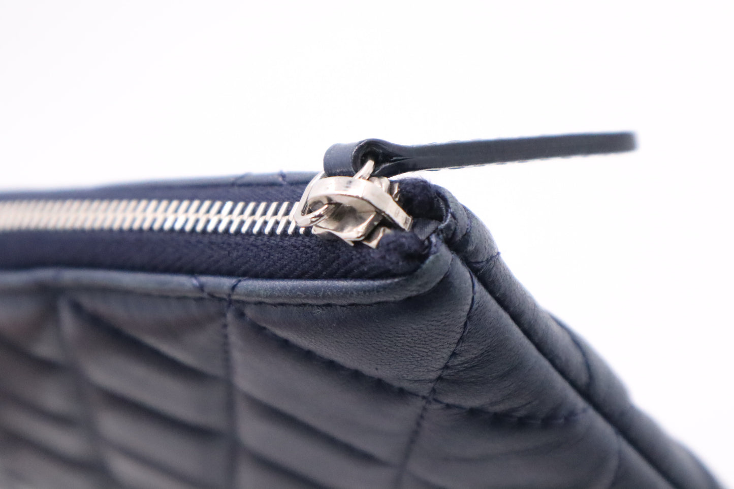Chanel Clutch in Blue Matelassé Leather