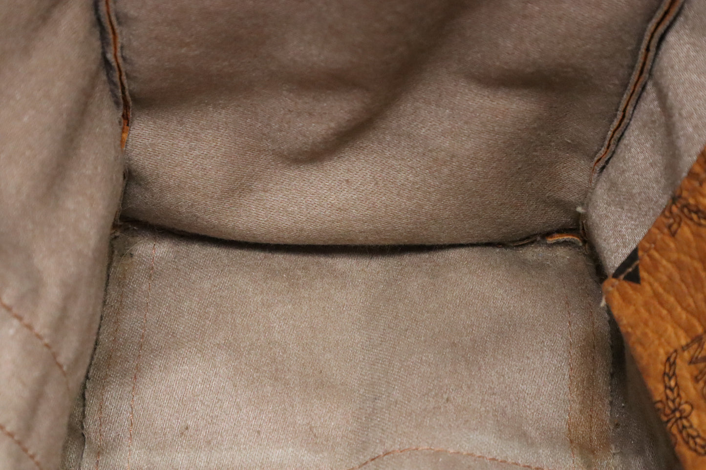 MCM Shoulder Tote in Cognac Visetos Canvas