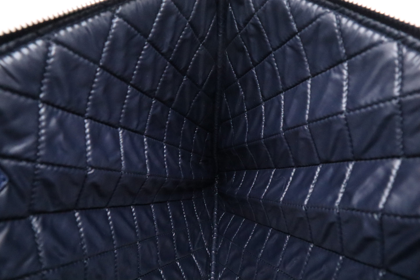 Chanel Clutch in Blue Matelassé Leather