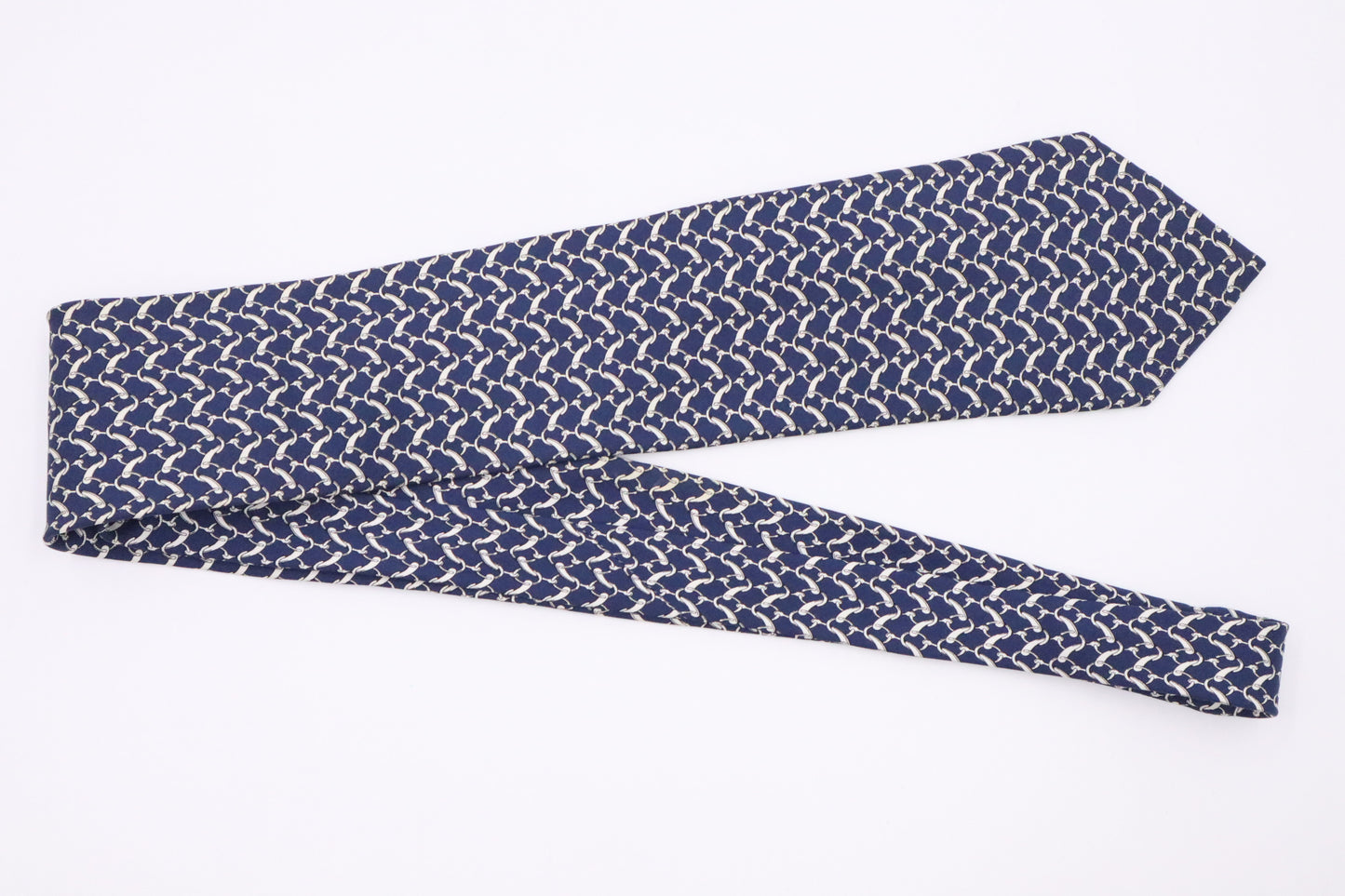 Hermès Tie in Blue Silk