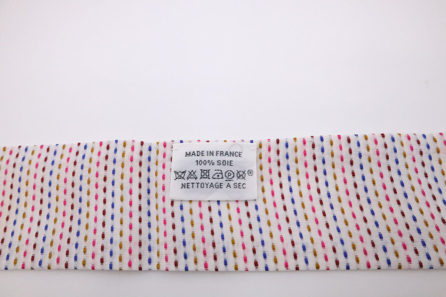 Hermes Twilly in White Multicolor Silk