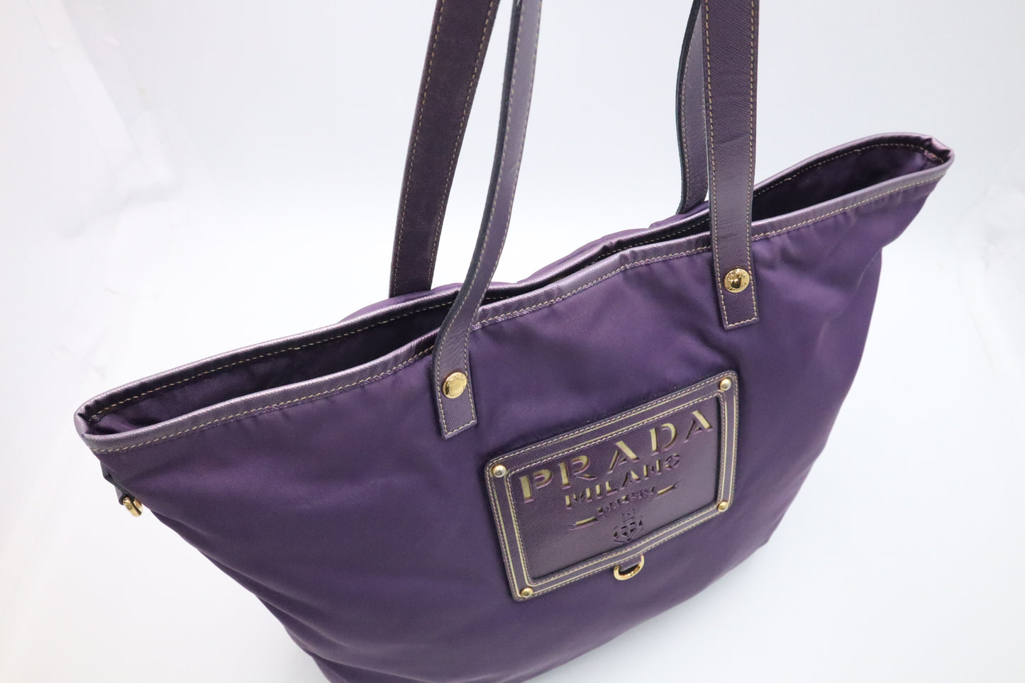 Prada Tote Bag in Purple Nylon