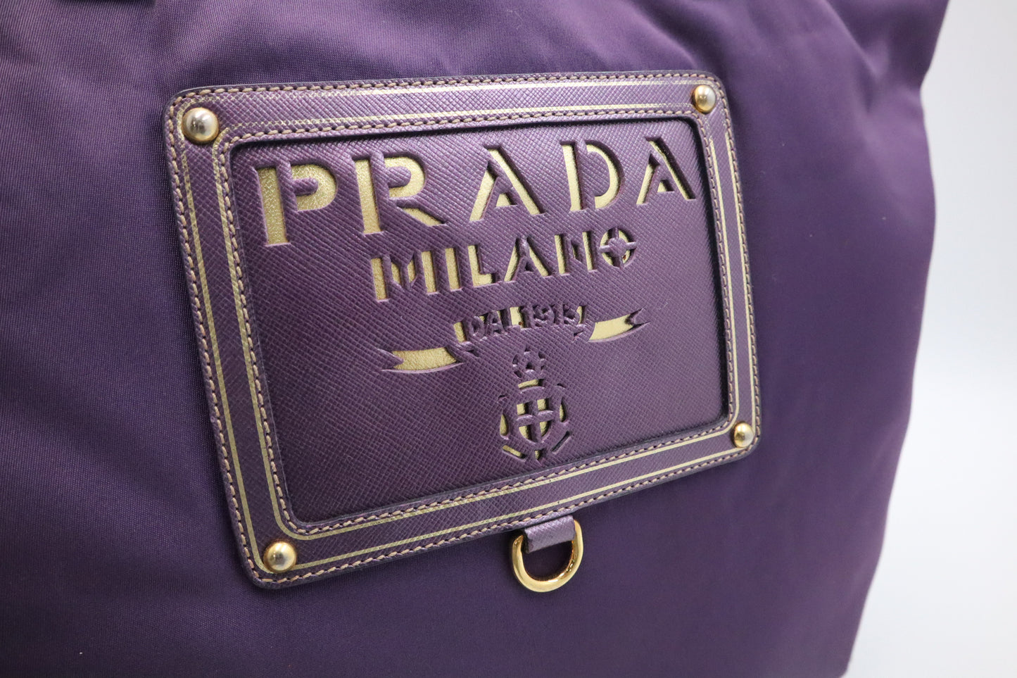Prada Tote Bag in Purple Nylon