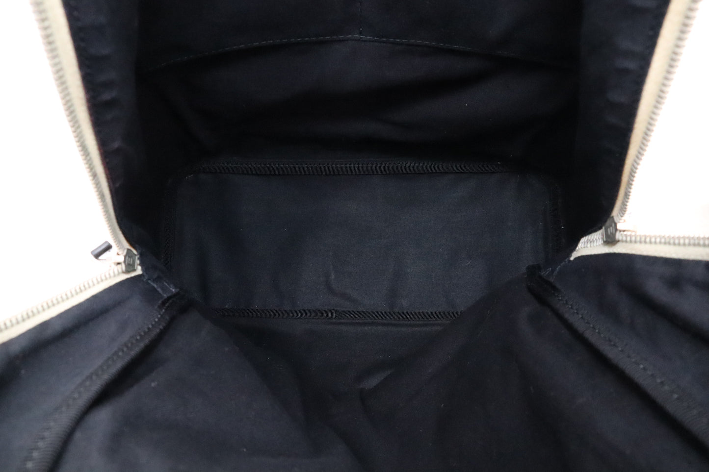 Balenciaga Backpack in White Canvas and Black Leather