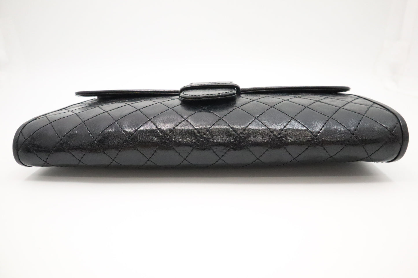 YSL Saint Laurent Clutch in Black Quilted Leather