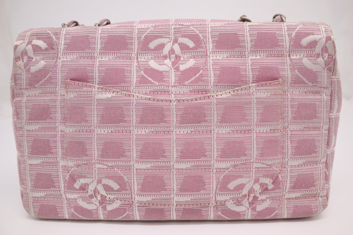 Chanel Medium Flap in Pink New Travel Line Canvas
