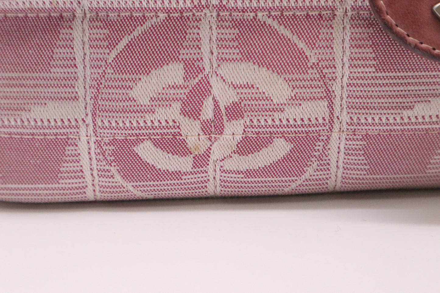 Chanel Medium Flap in Pink New Travel Line Canvas