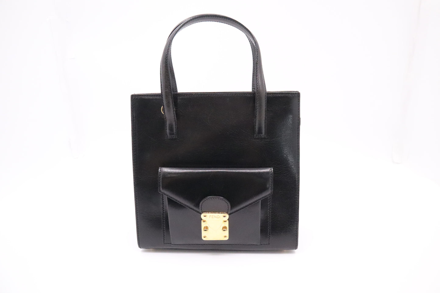 Fendi 2-Way Handbag in Black Leather