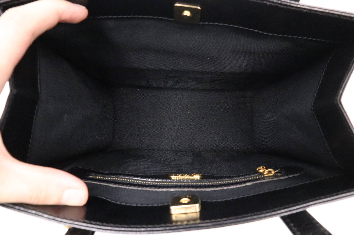 Fendi 2-Way Handbag in Black Leather