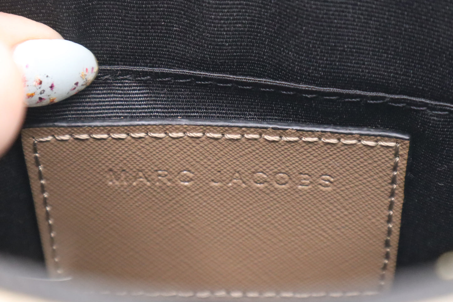 Marc Jacobs Snapshot in Brown & White Leather
