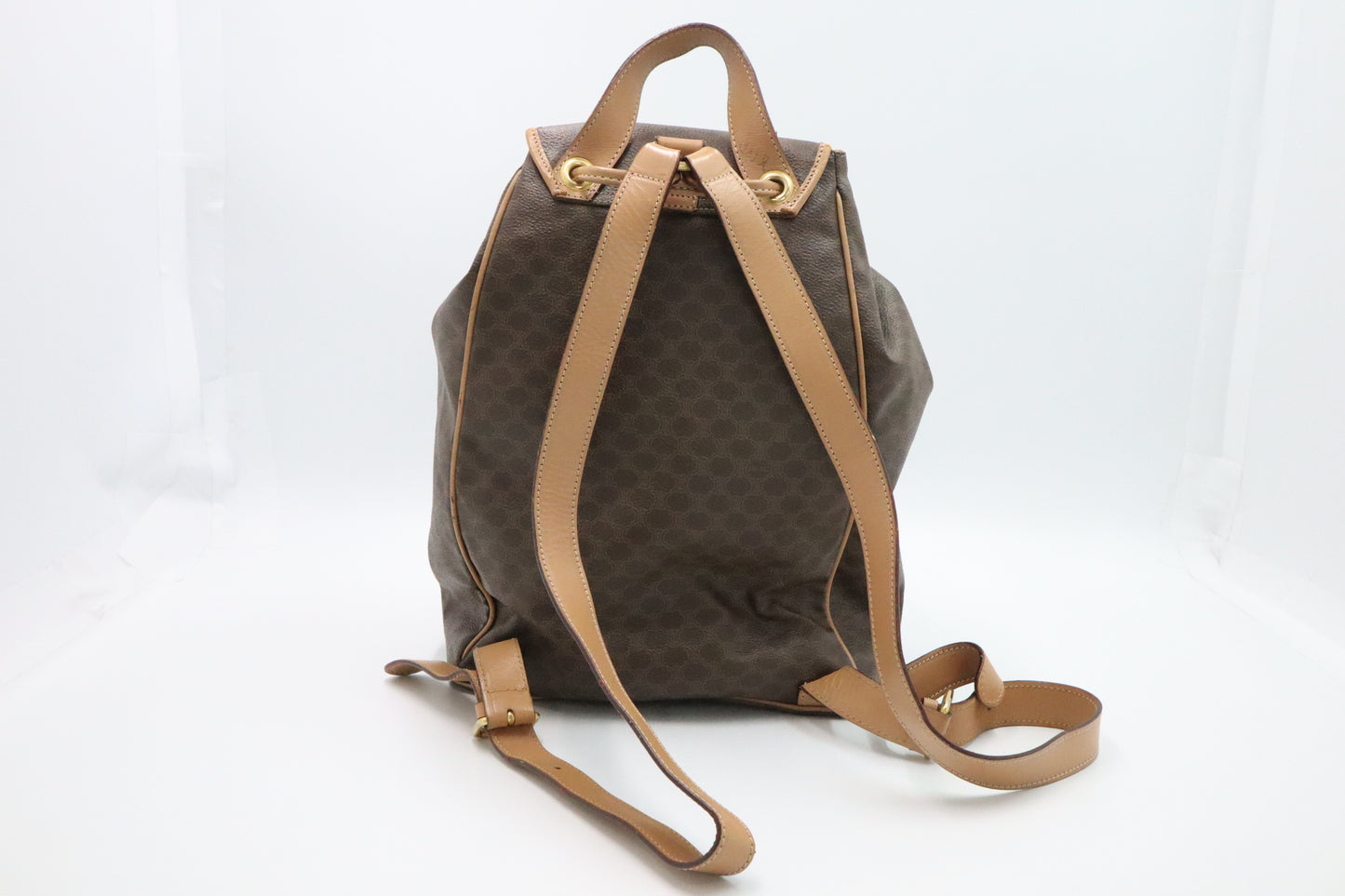 Celine Backpack in Brown Macadam Canvas