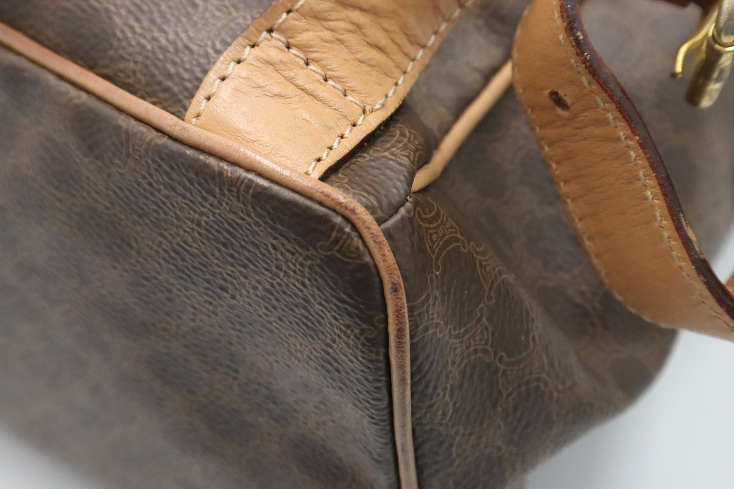 Celine Backpack in Brown Macadam Canvas