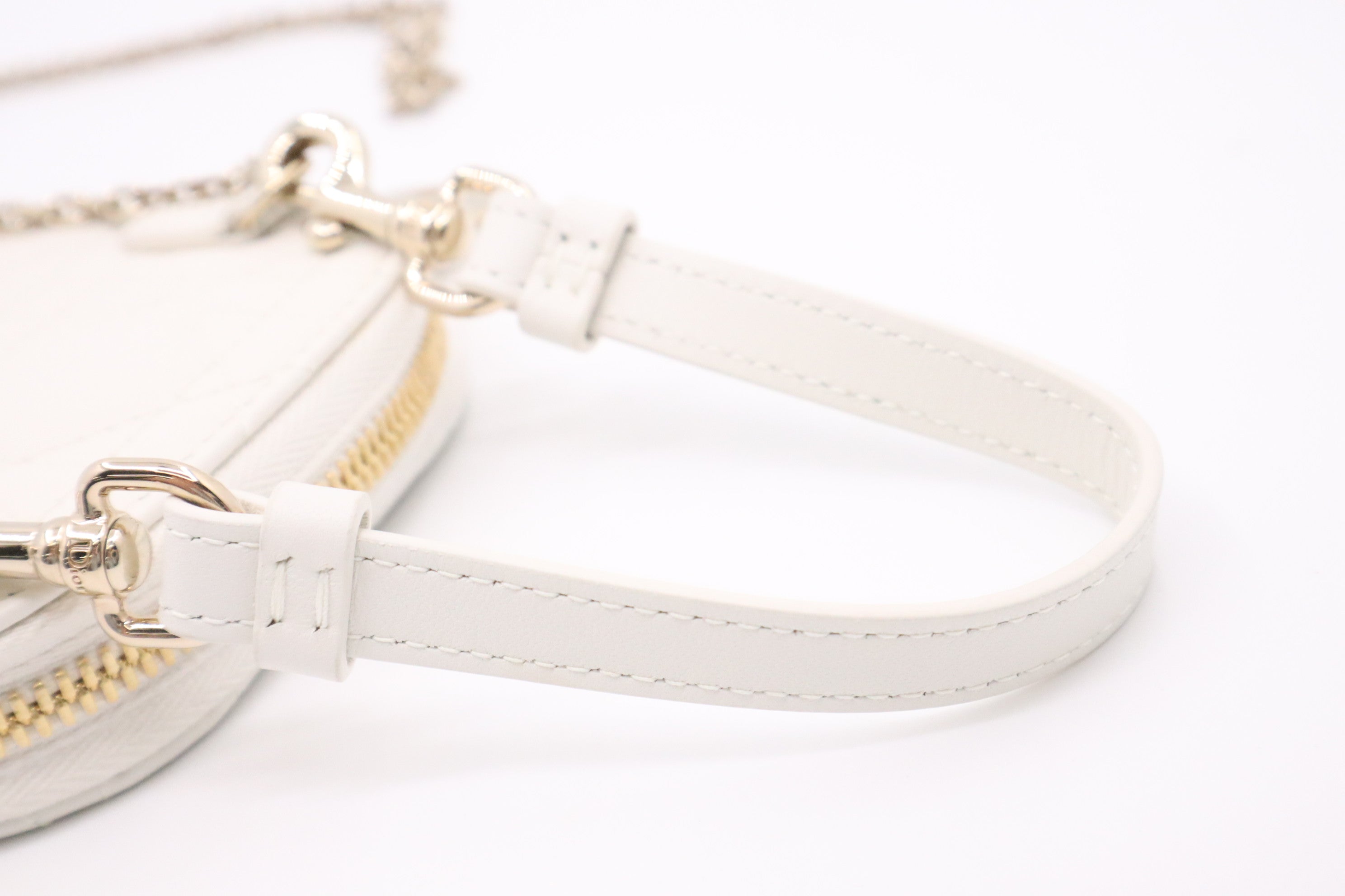 Lady Dior Call'in Dior Phone Holder in White Leather Pre Lady Dior Call'in Dior Phone Holder in White Leather Pre