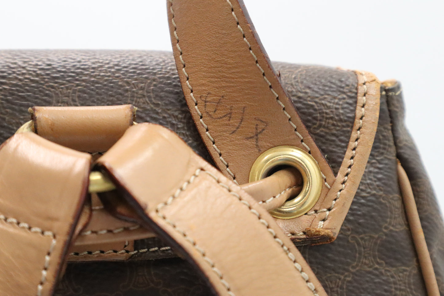 Celine Backpack in Brown Macadam Canvas