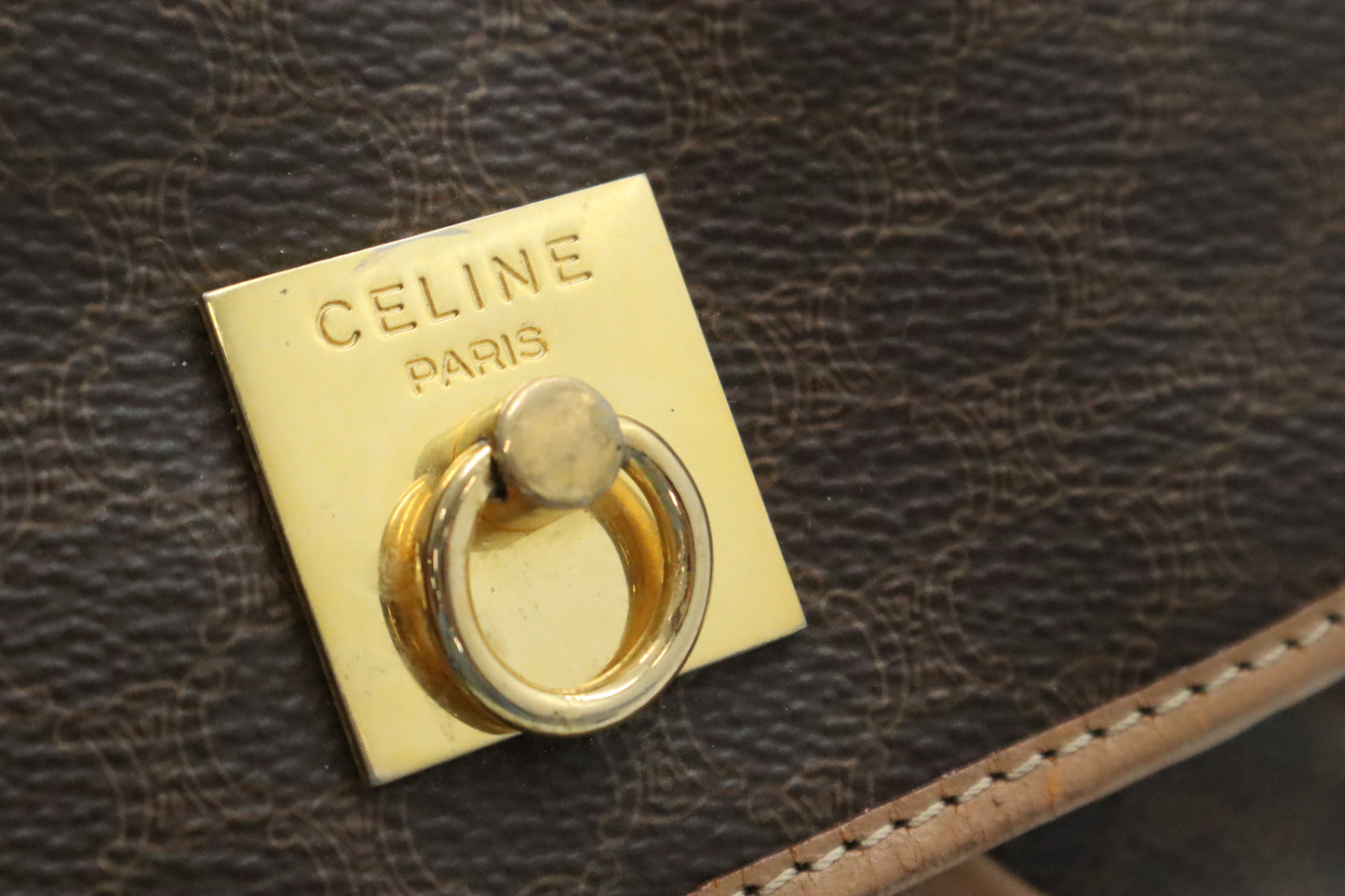 Celine Backpack in Brown Macadam Canvas