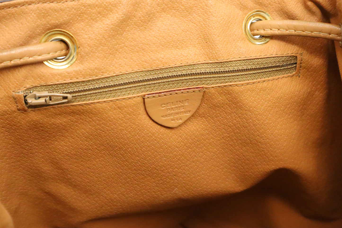 Celine Backpack in Brown Macadam Canvas