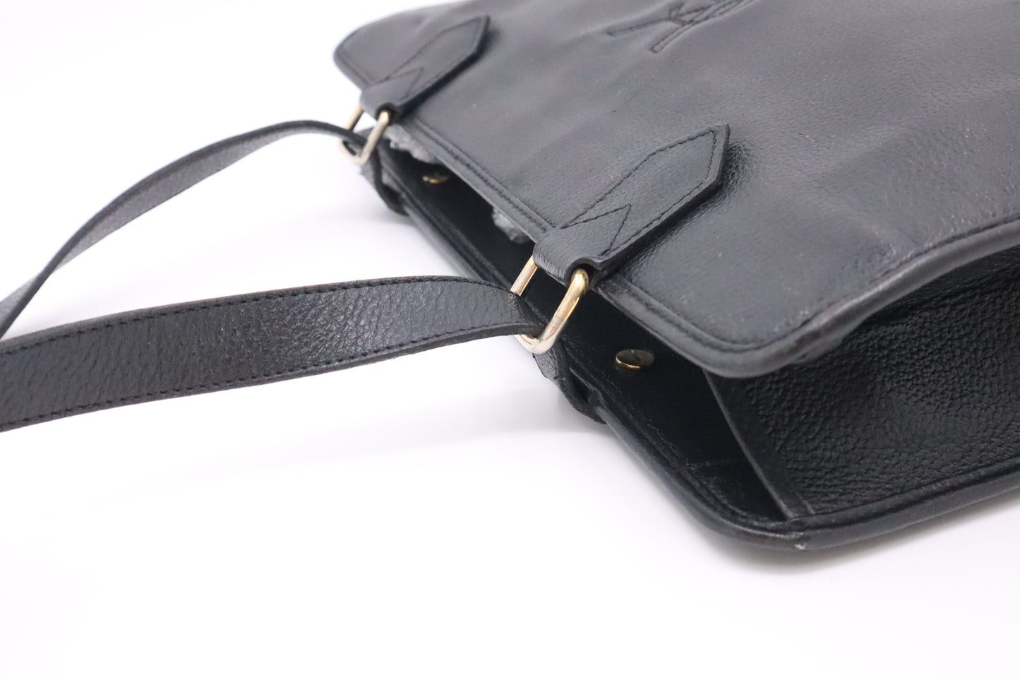 YSL Saint Laurent Shoulder Bag in Black Leather