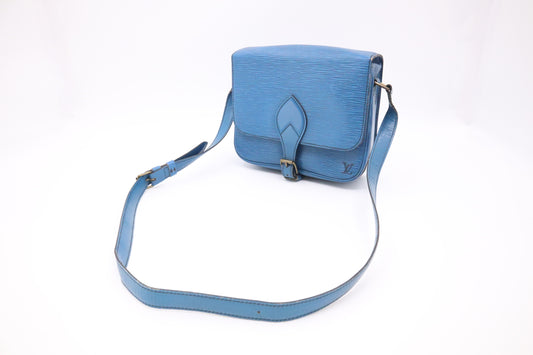 Louis Vuitton Cartouchiere MM in Blue Epi Leather