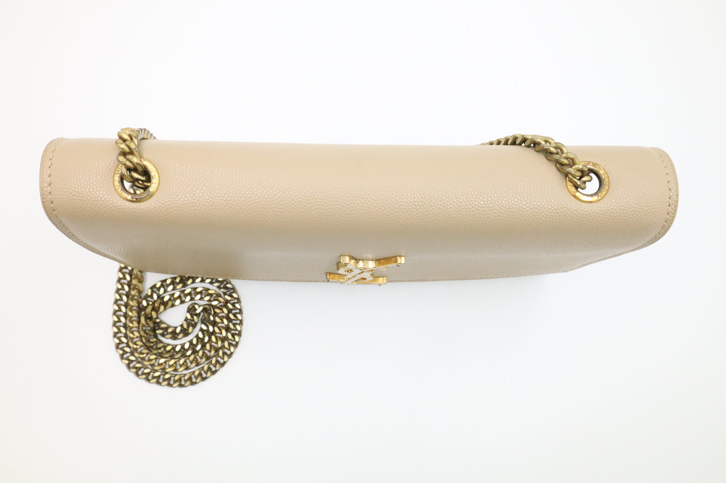 YSL Saint Laurent Medium Kate in Beige Grain de Poudre Leather