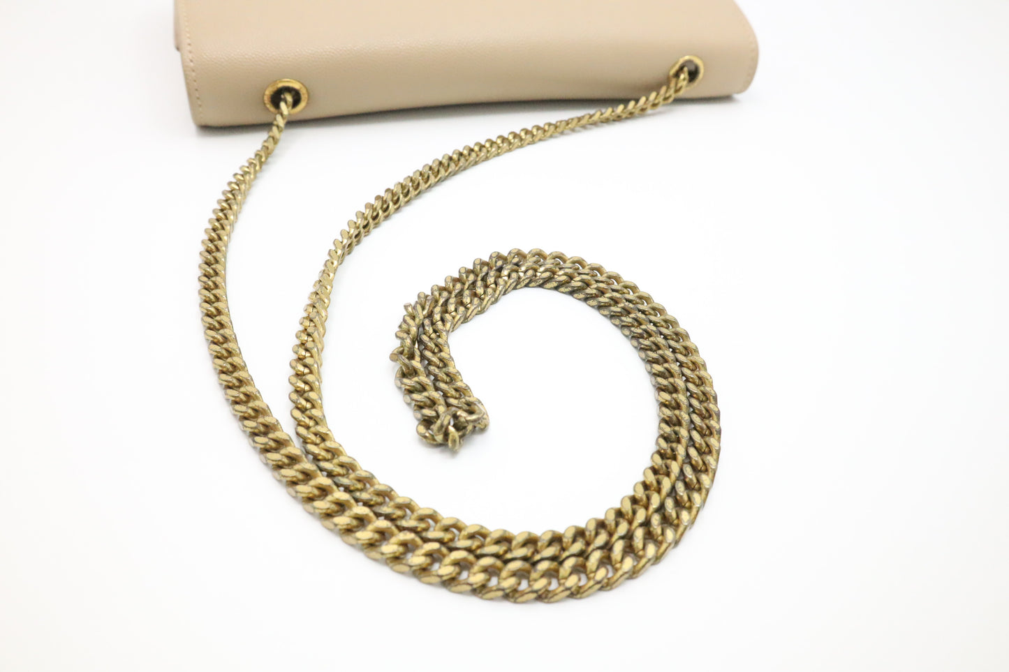 YSL Saint Laurent Medium Kate in Beige Grain de Poudre Leather