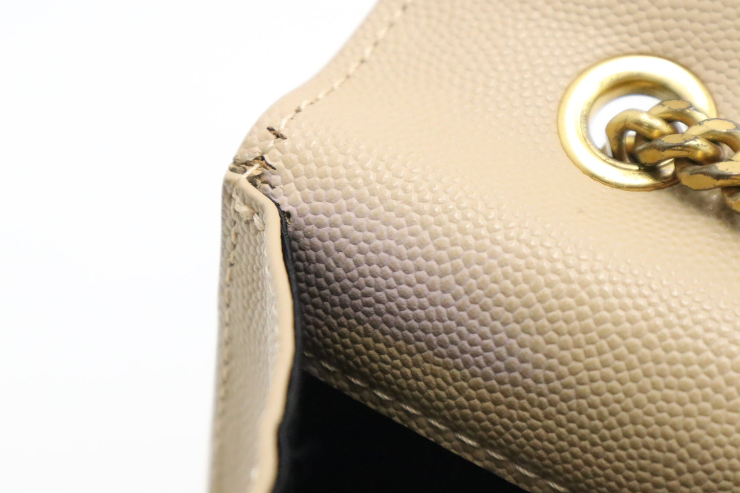 YSL Saint Laurent Medium Kate in Beige Grain de Poudre Leather