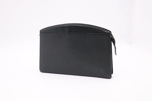 Louis Vuitton Clutch Bag in  Black Epi Trousse Crete Leather