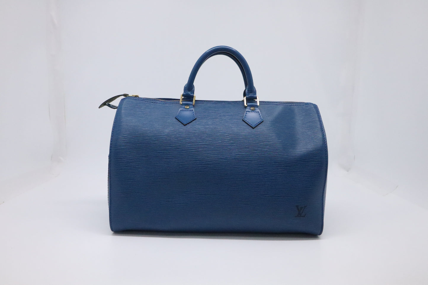 Louis Vuitton Speedy 35 in Blue Epi Leather