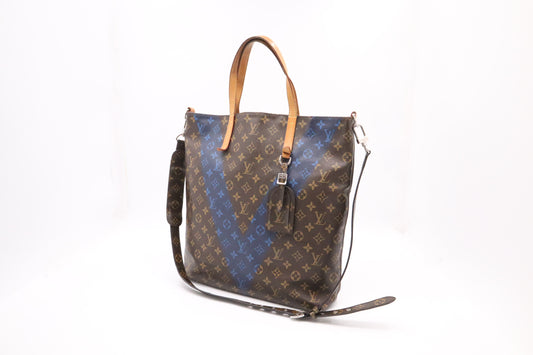 Louis Vuitton Cabas V Line in Monogram and Blue Canvas