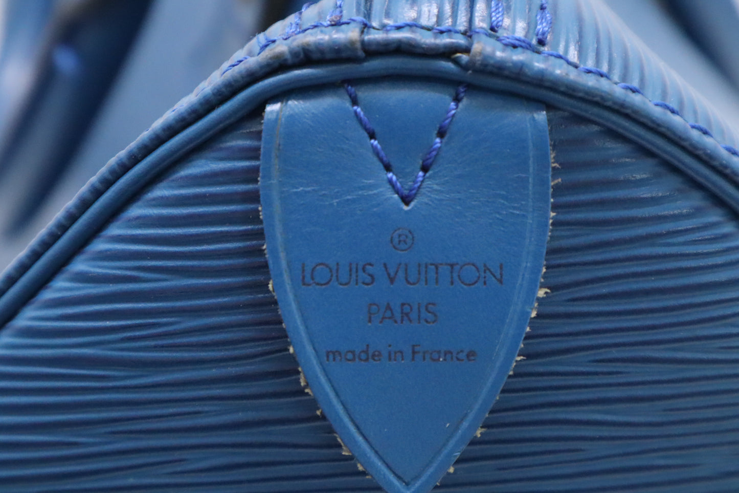 Louis Vuitton Speedy 35 in Blue Epi Leather
