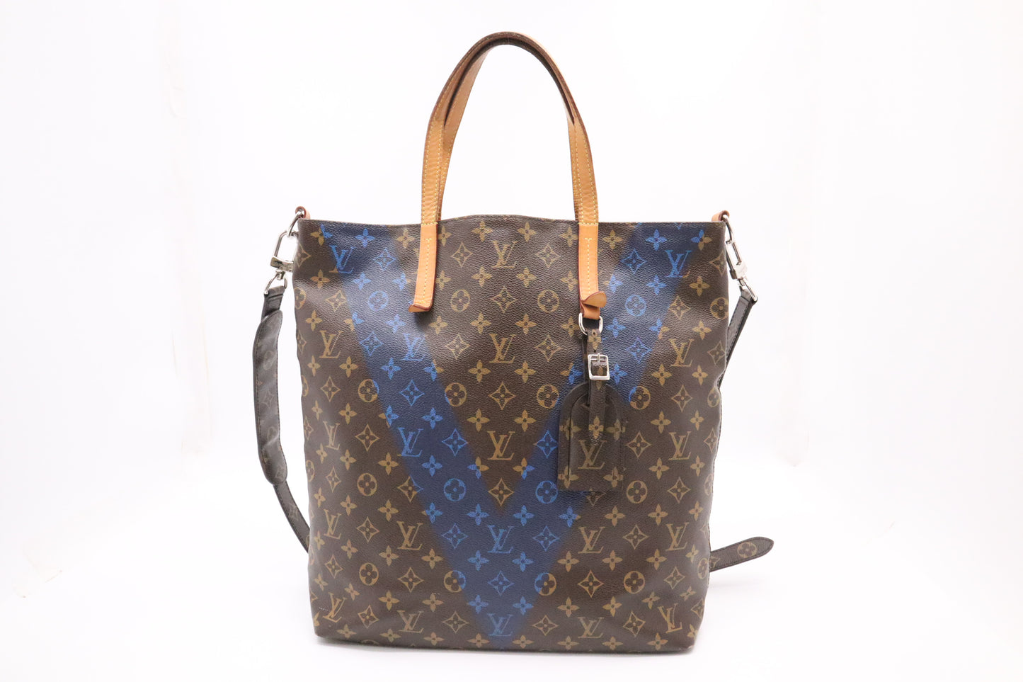 Louis Vuitton Cabas V Line in Monogram and Blue Canvas