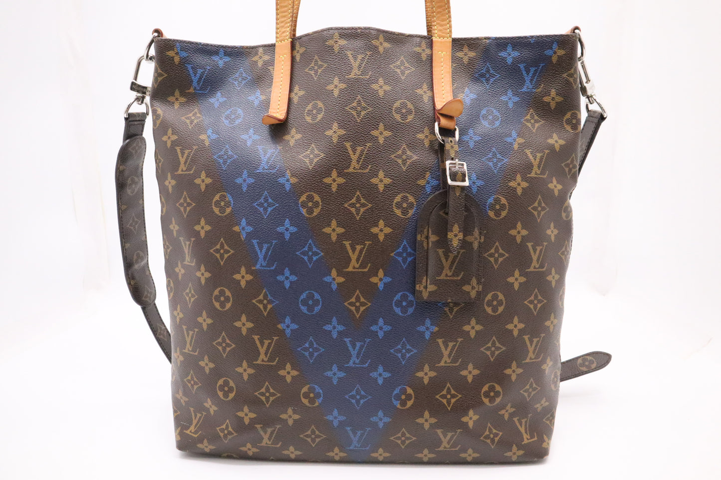 Louis Vuitton Cabas V Line in Monogram and Blue Canvas
