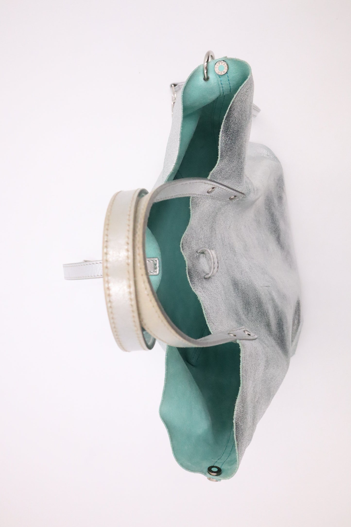 Tiffany & Co. Small Tote in Silver & Blue Leather
