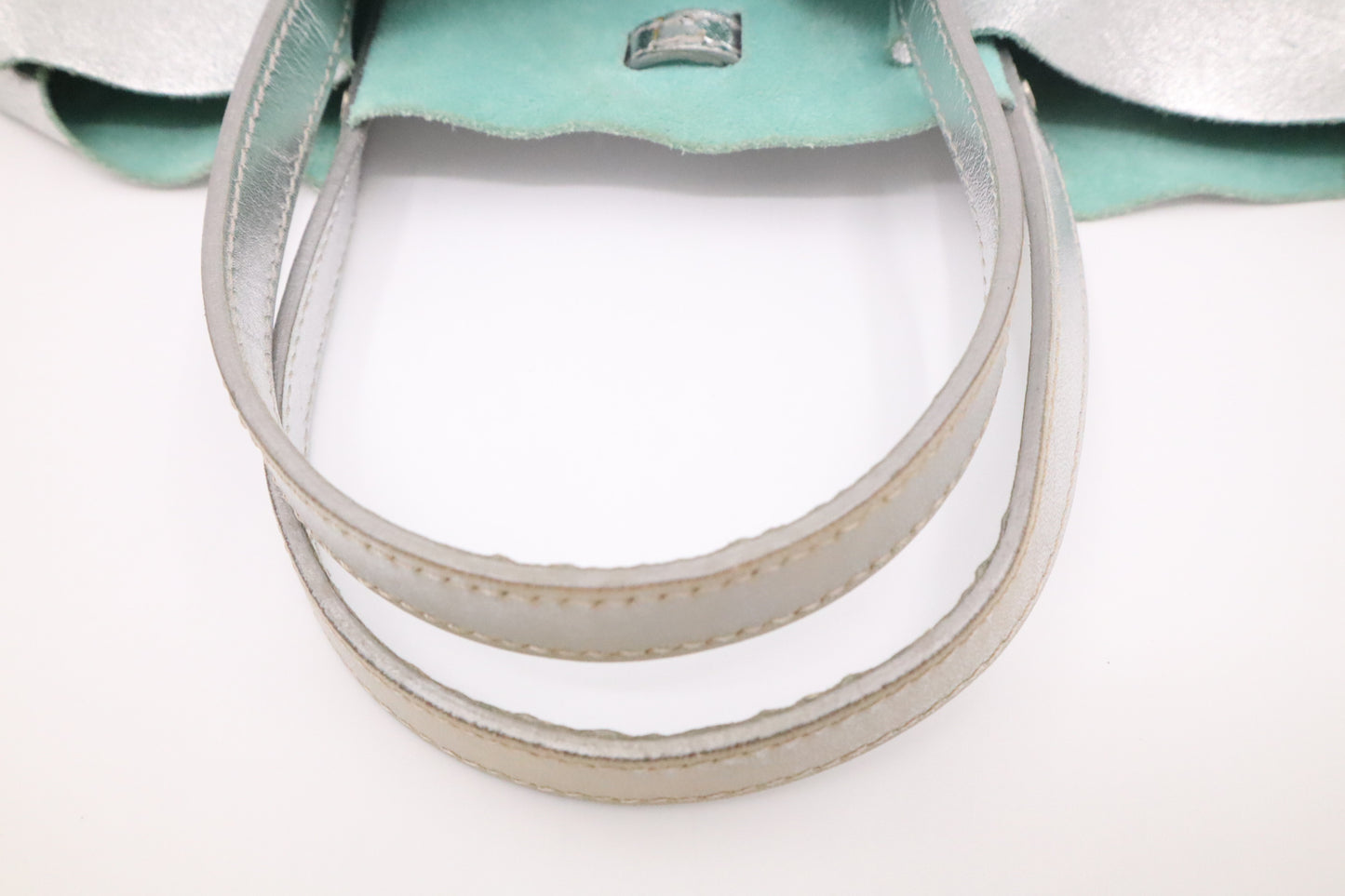 Tiffany & Co. Small Tote in Silver & Blue Leather