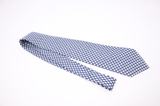 Hermes Tie in Blue 100% Silk