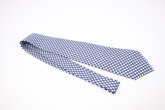 Hermes Tie in Blue Silk