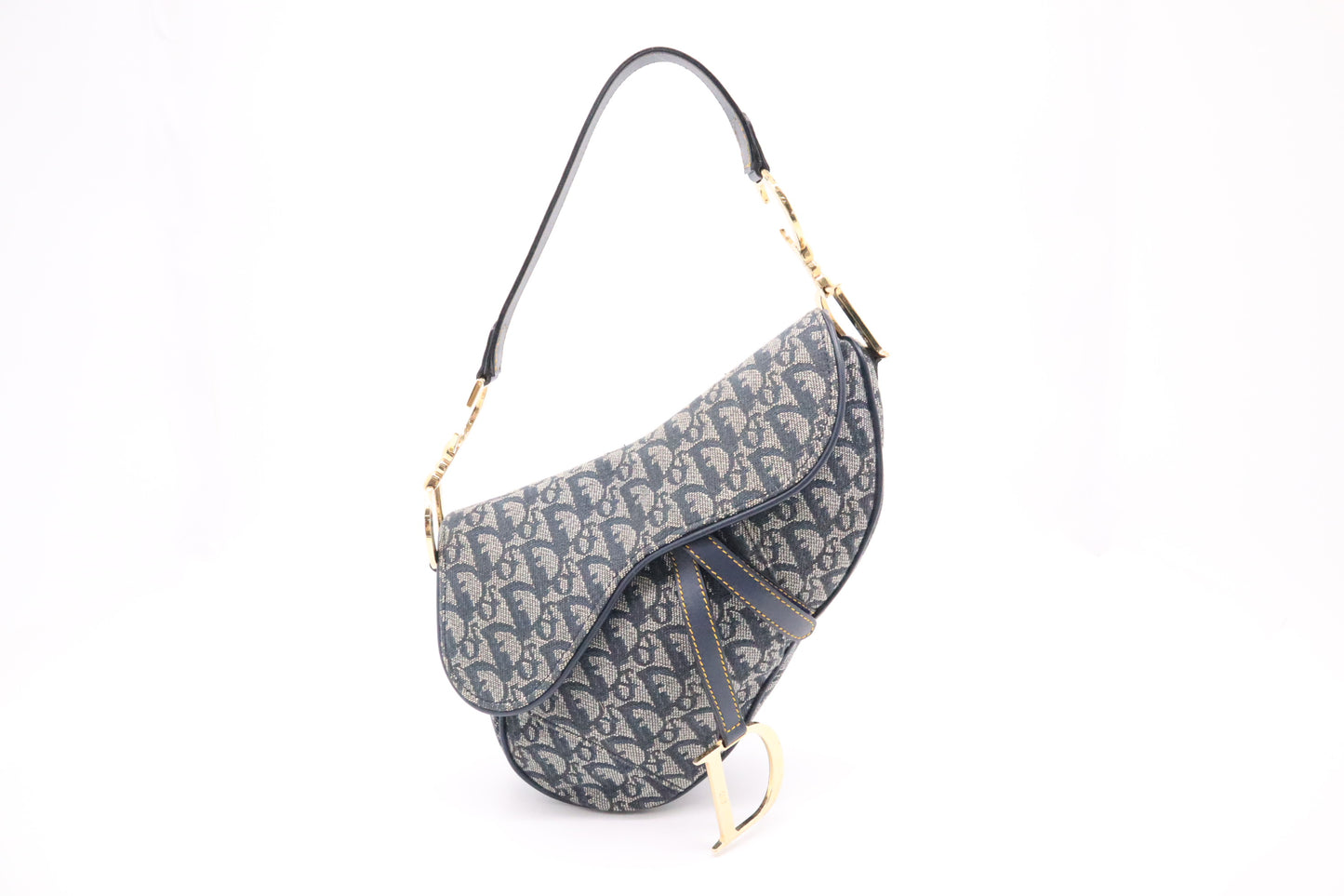 Dior Saddle in Blue Dior Oblique Jacquard