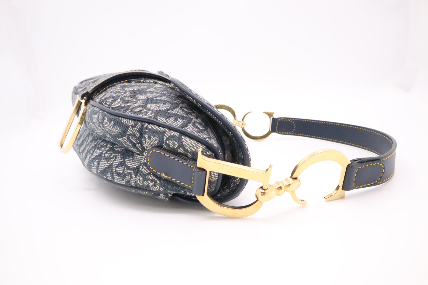 Dior Saddle in Blue Dior Oblique Jacquard