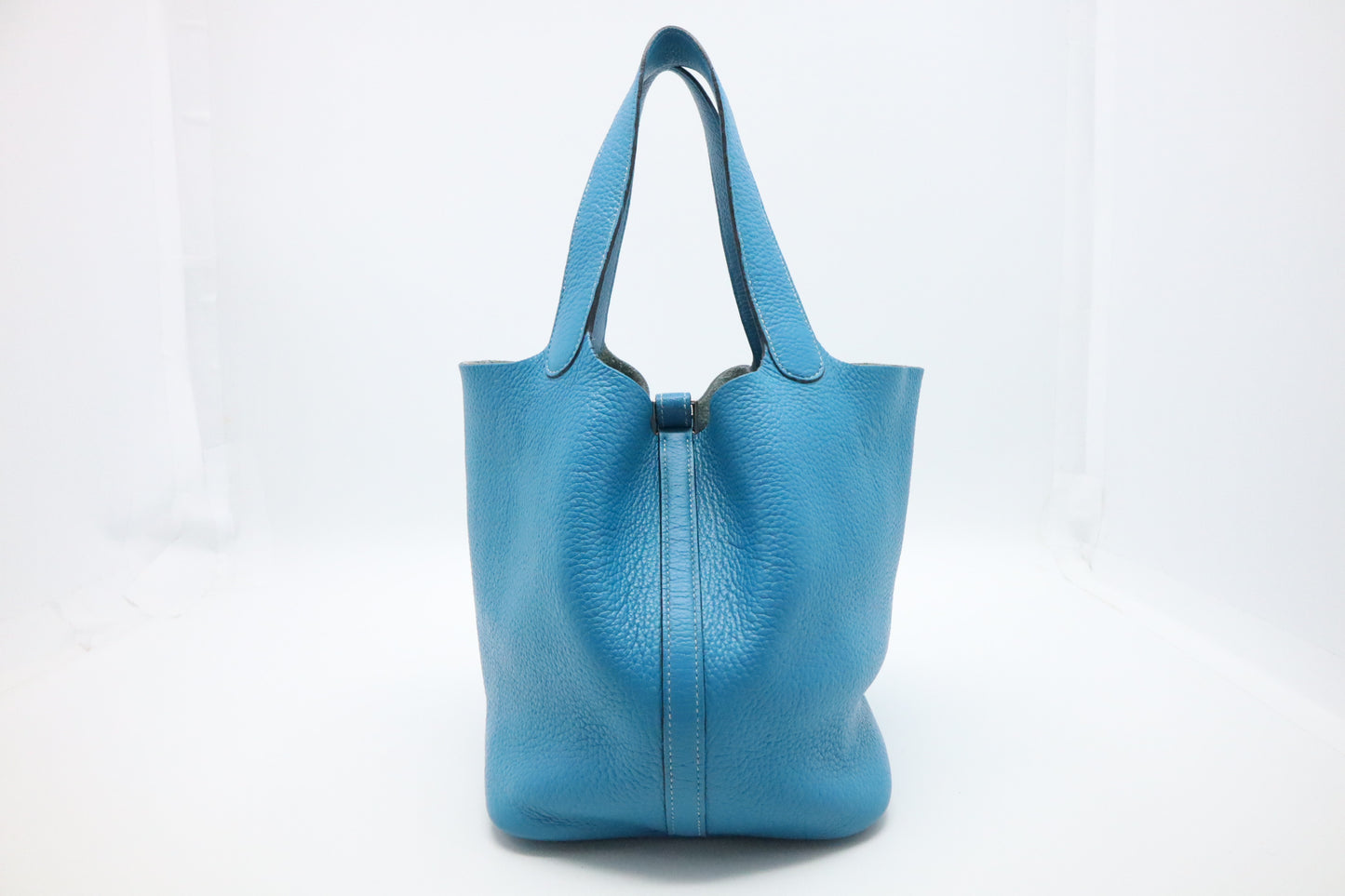 Hermes Picotin 22 in Blue Clemence Leather