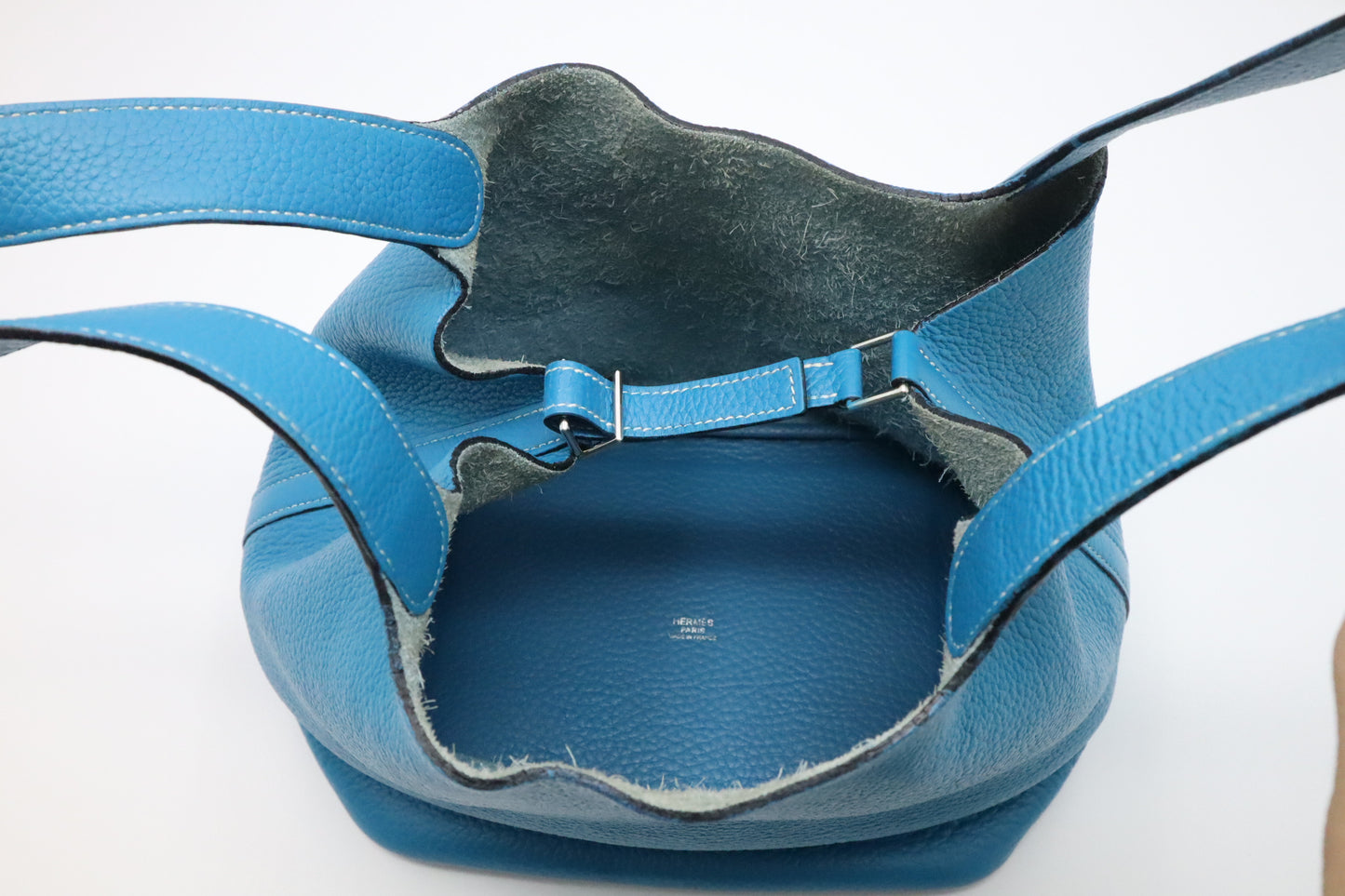 Hermes Picotin 22 in Blue Clemence Leather