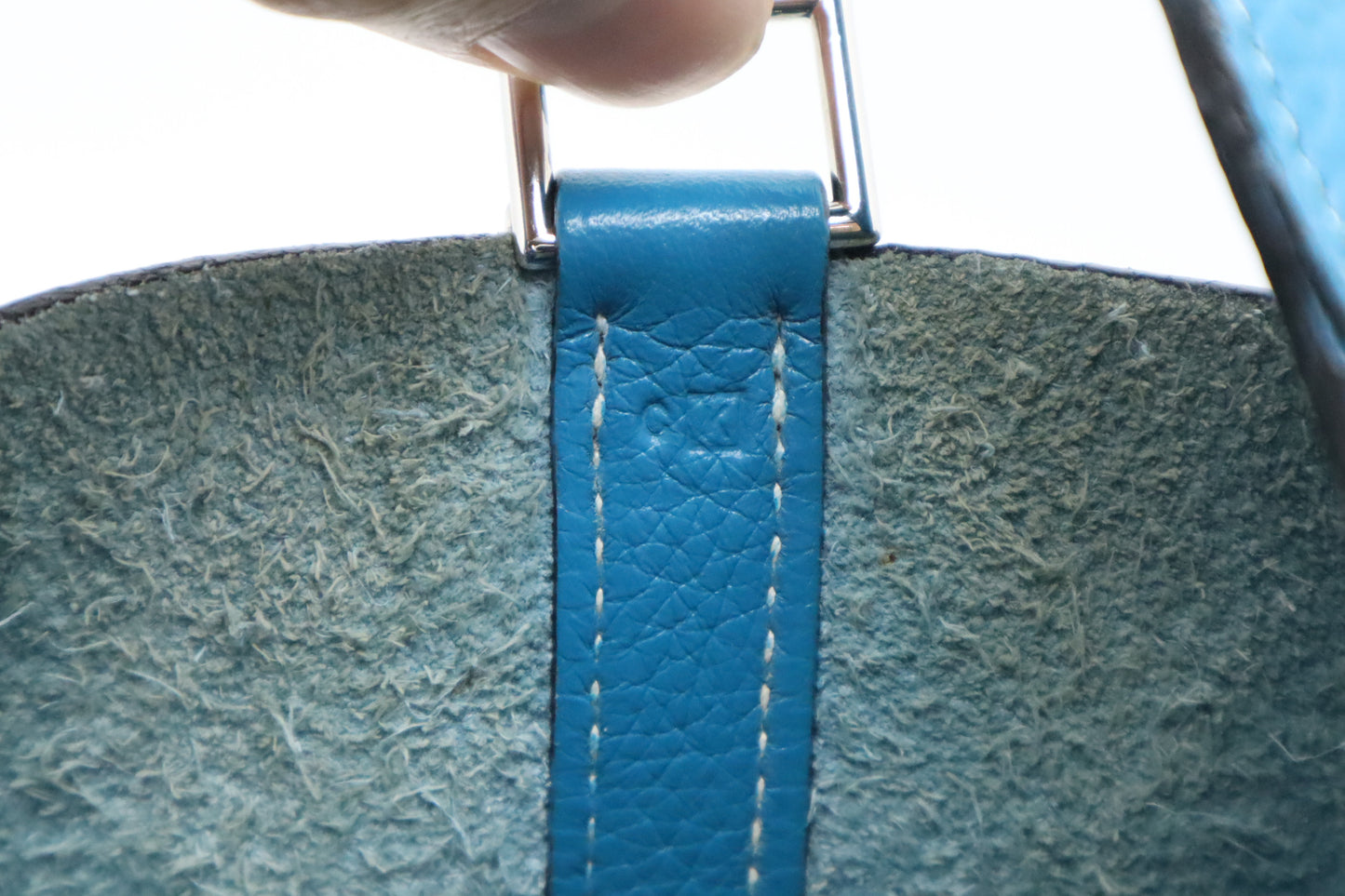 Hermes Picotin 22 in Blue Clemence Leather
